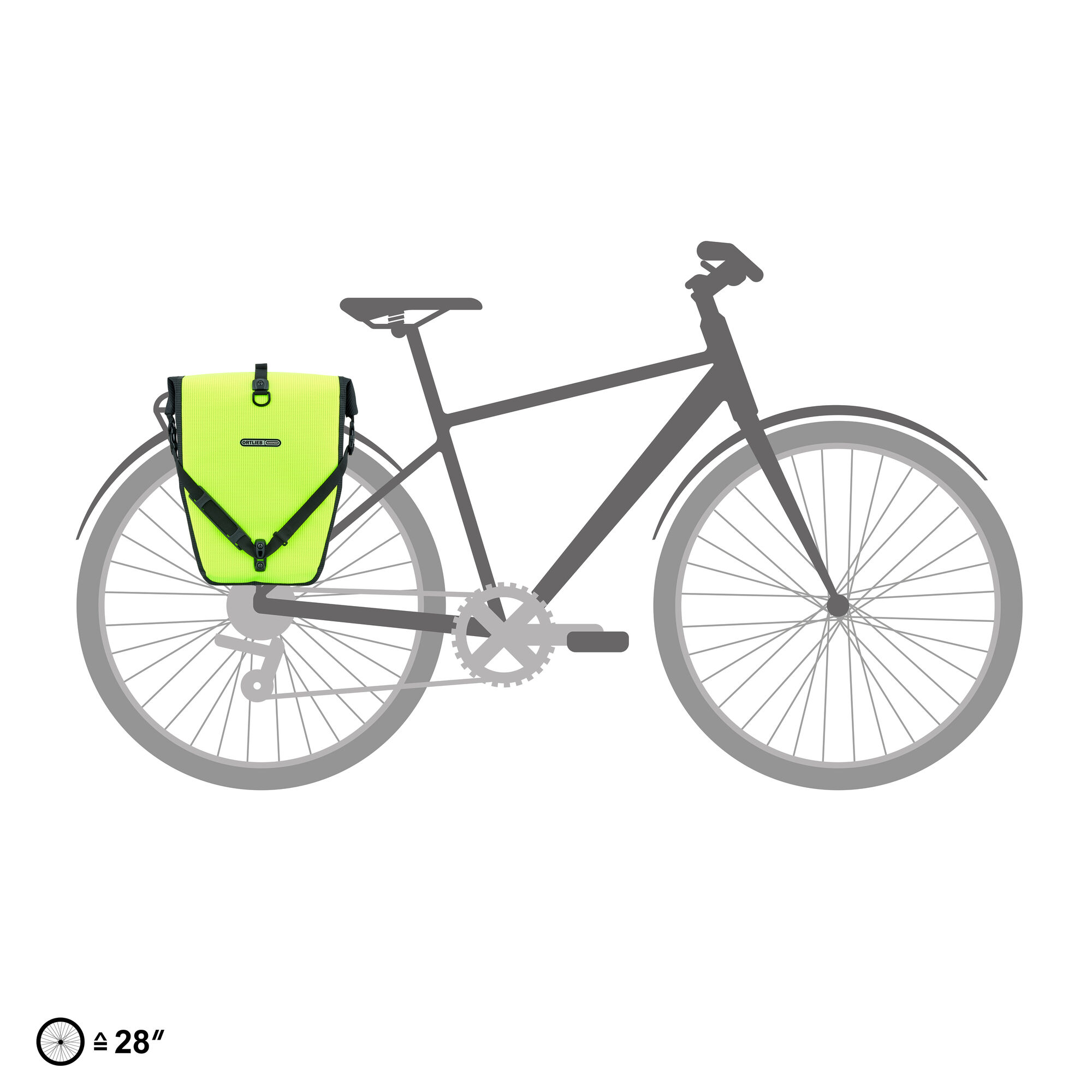ORTLIEB  Back-Roller High Visibility QL2.1 - Fahrradtasche - Gelb (Neongelb-Schwarz Reflex)