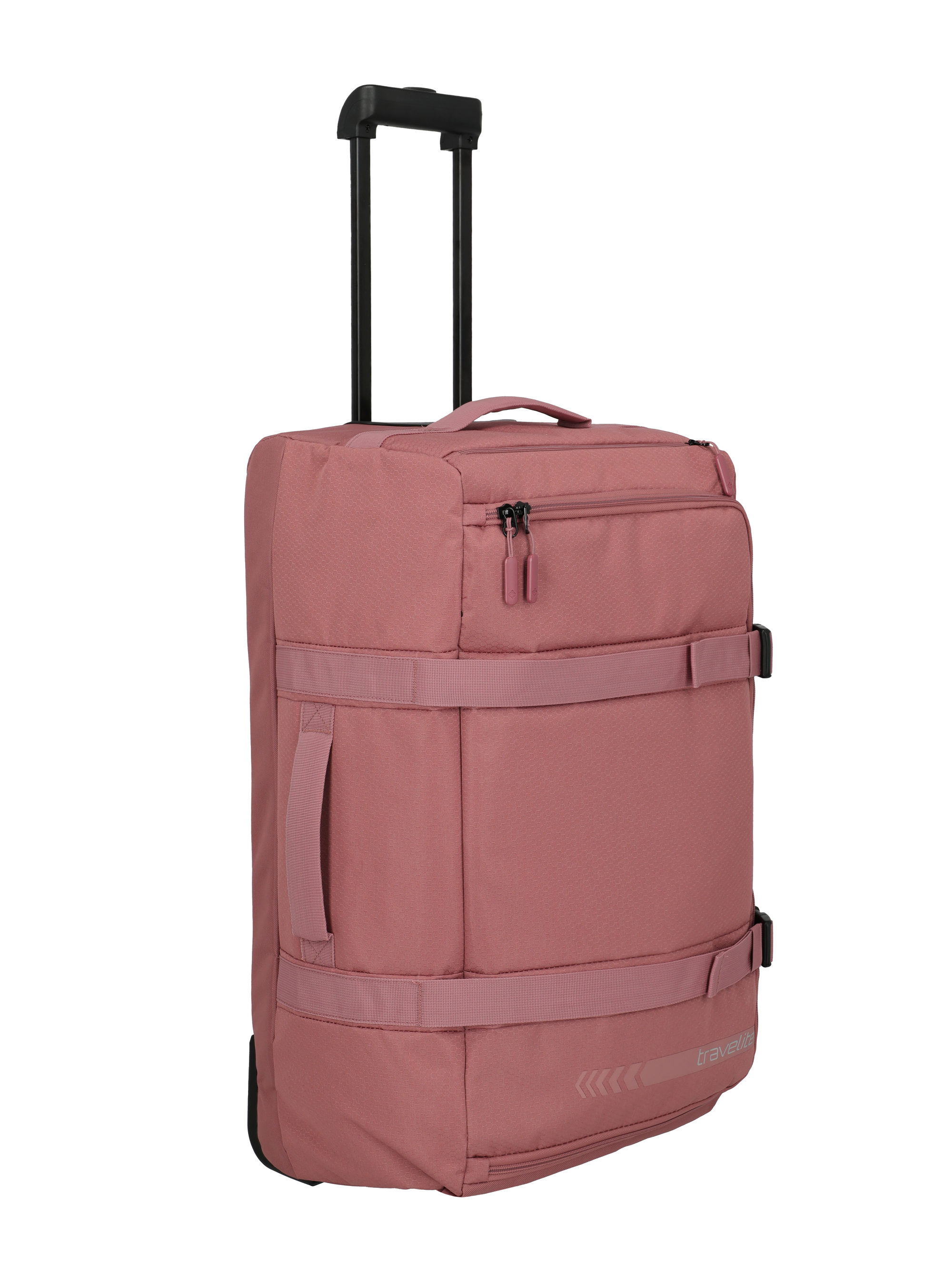 travelite Kick Off Rollenreisetasche L  in Pink (65 Liter), Reisetasche mit Rollen